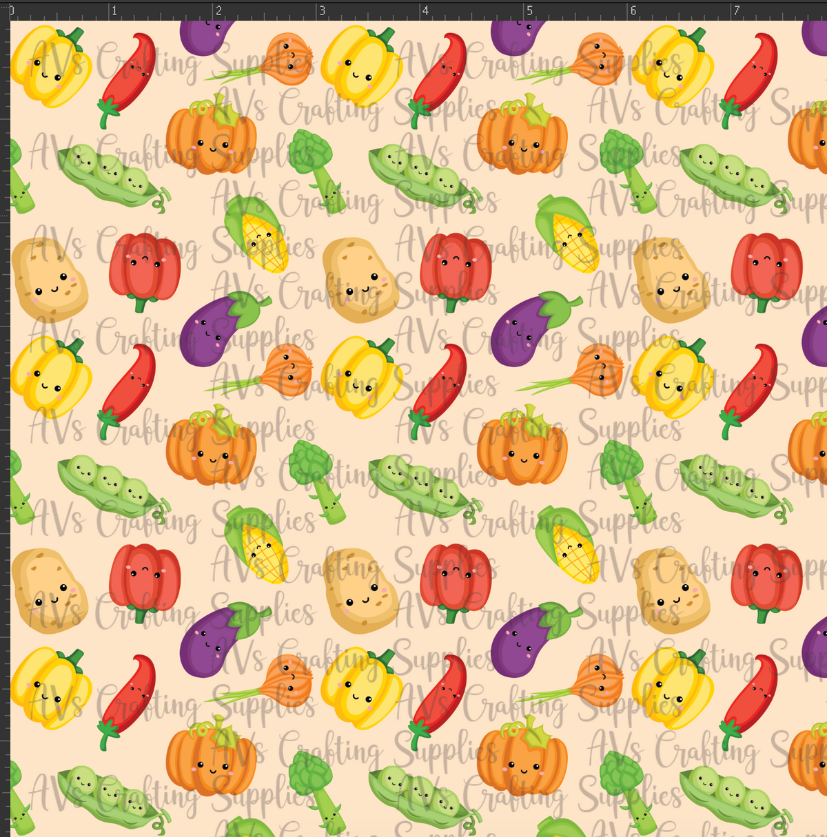 Cute Vegetables Print