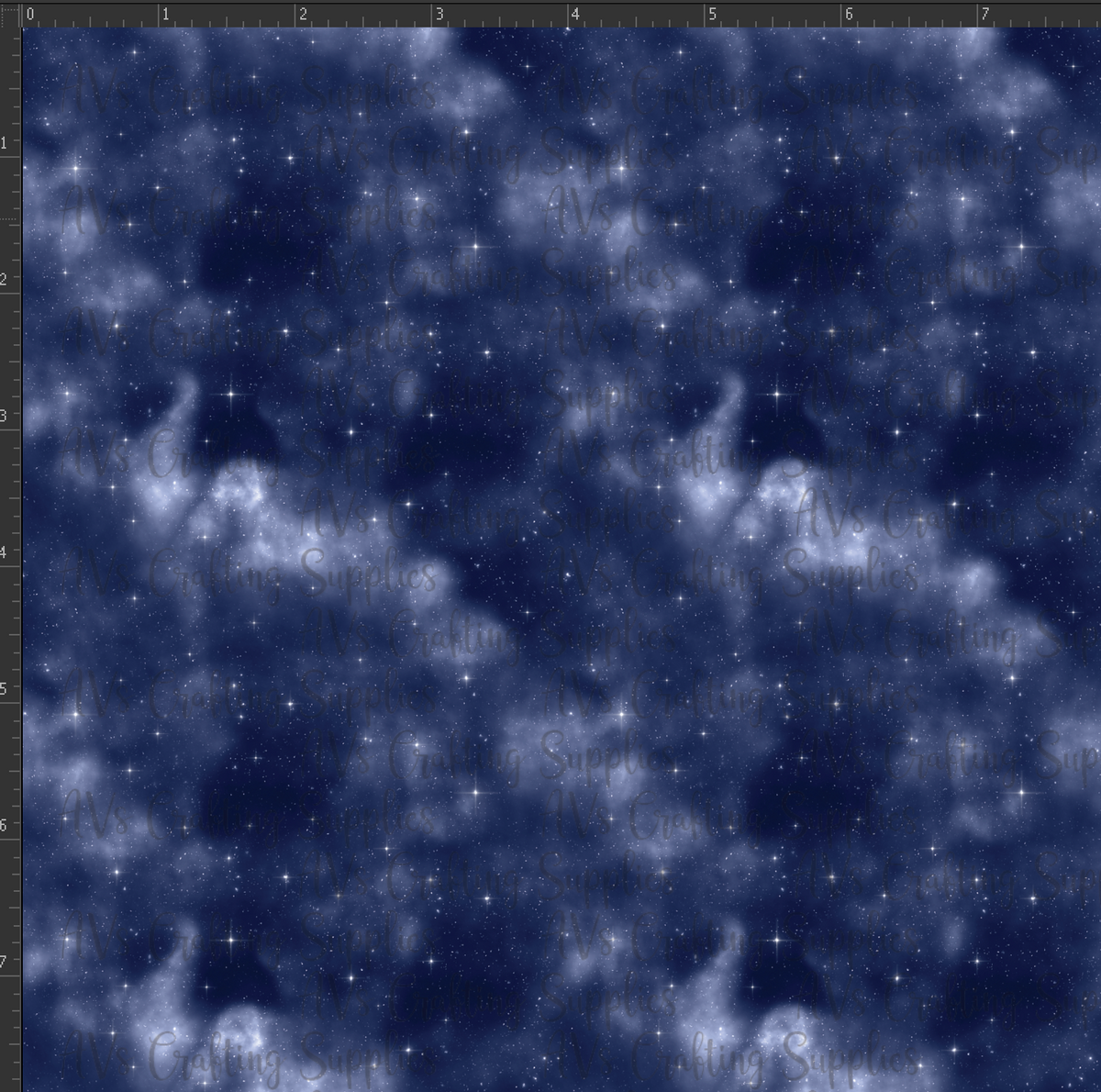 Dark Blue Galaxy Print