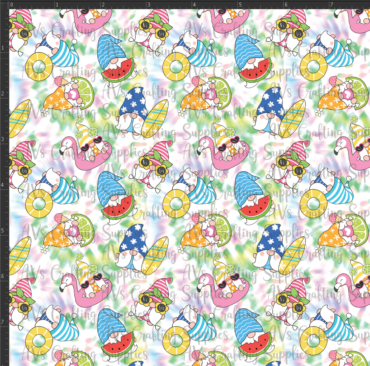 Tie Dye Gnomes Print