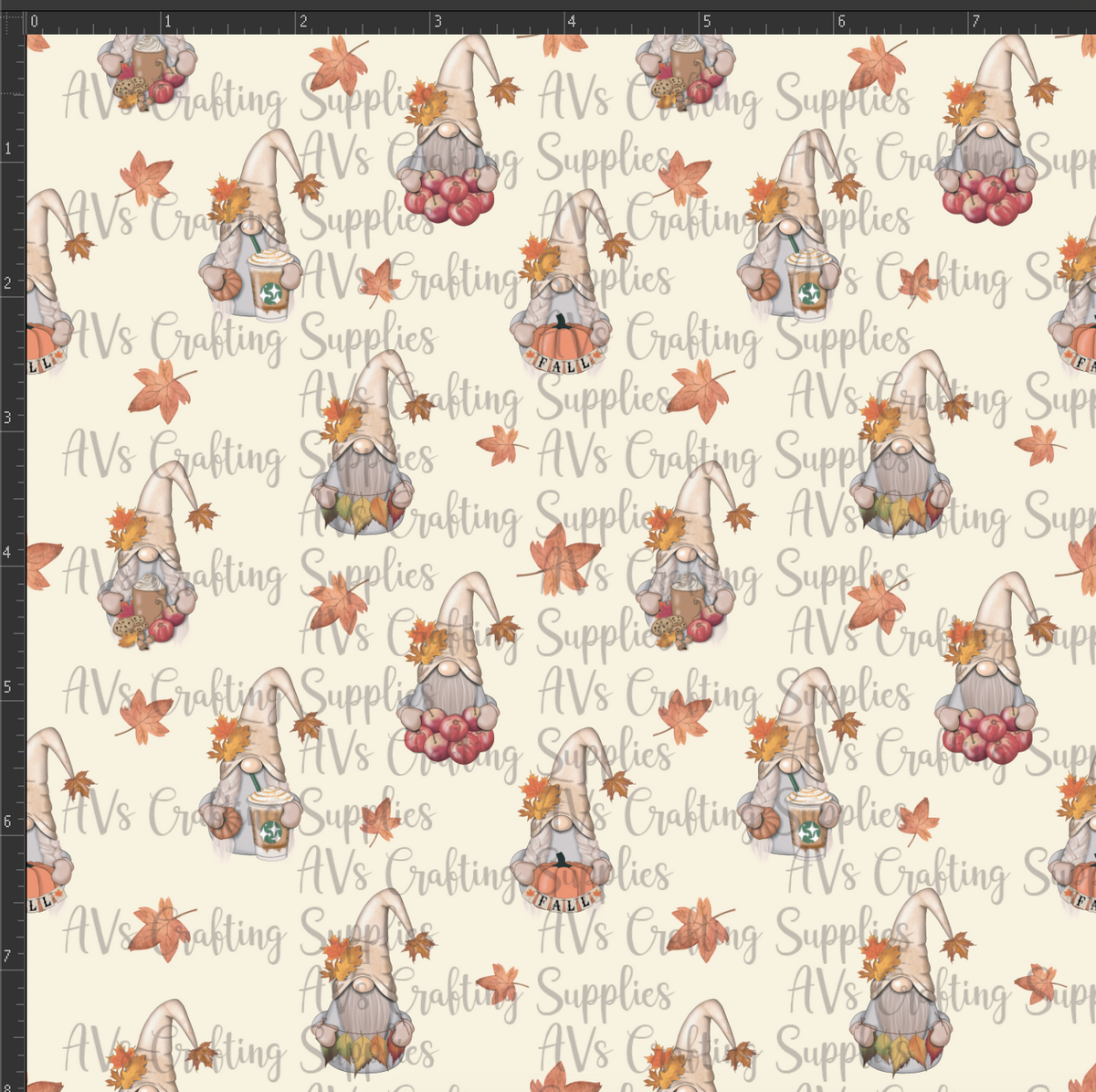 Fall Leaves Gnomes Print
