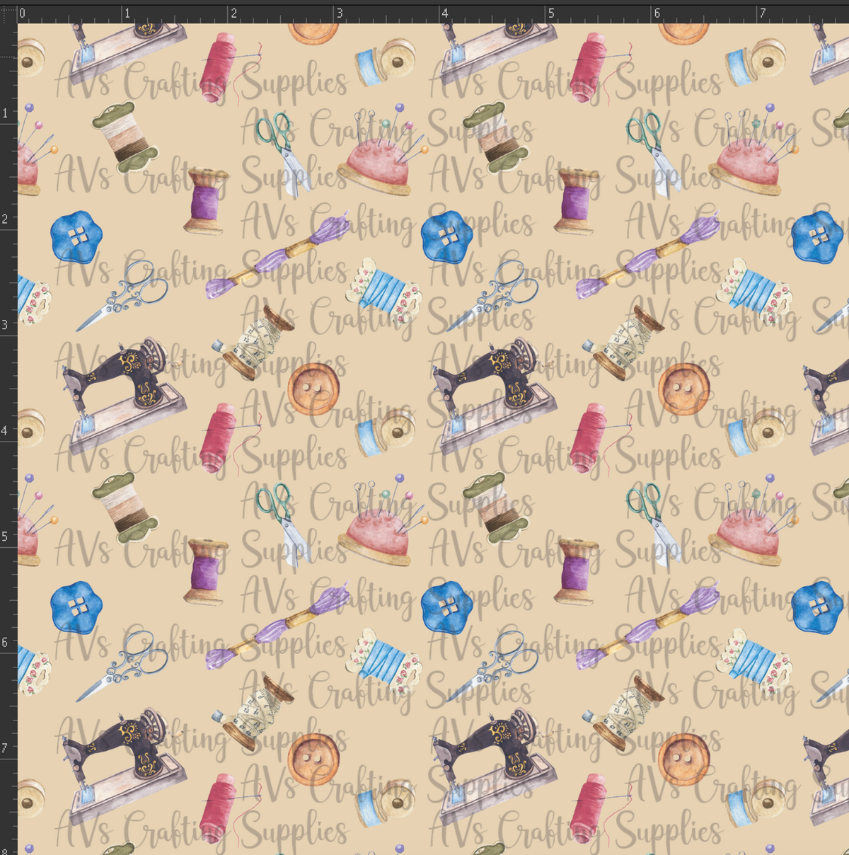 Sewing Icons Print