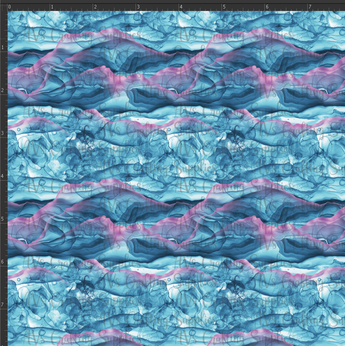 Blue Ink Print