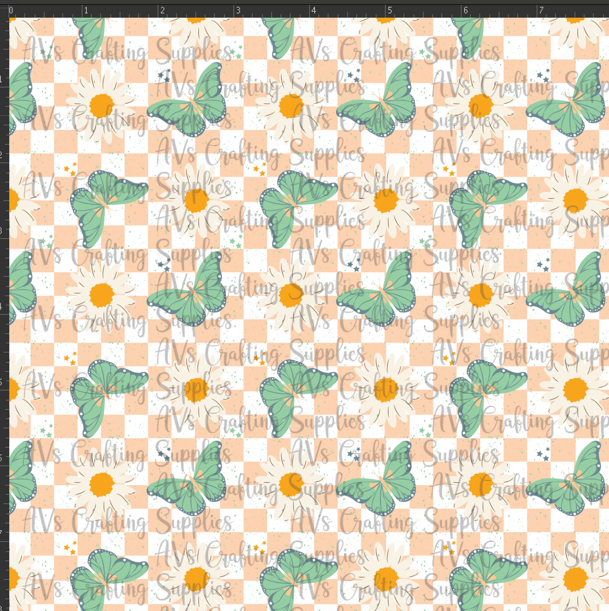 Daisies and Butterflies Print
