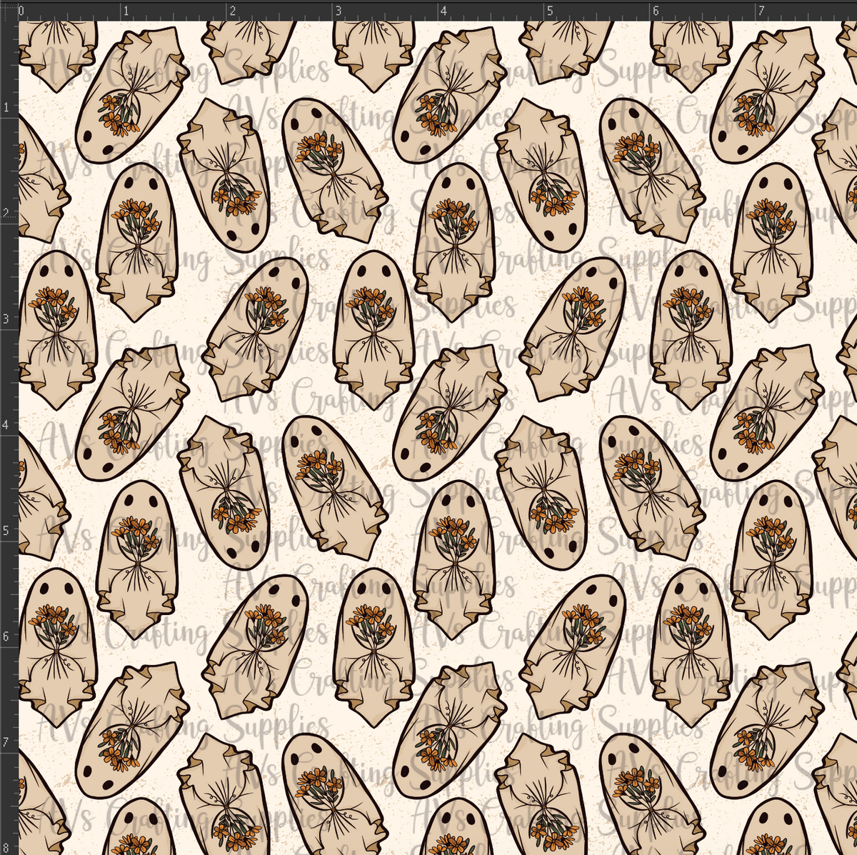 Floral Bouquet Ghost Print