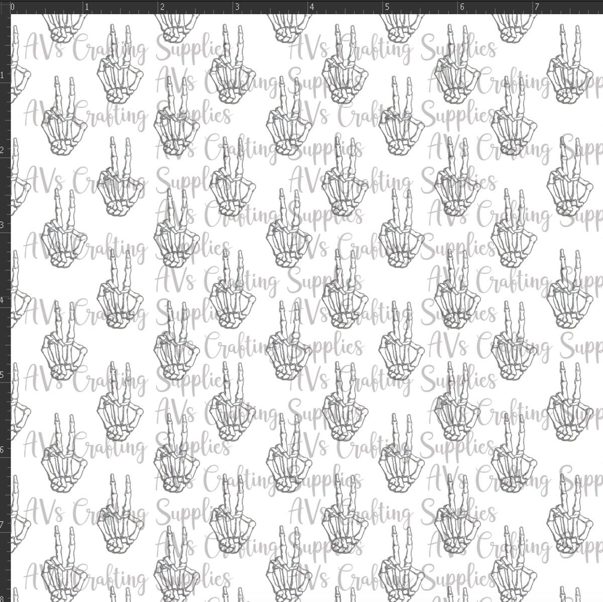 Peace Skeleton Print