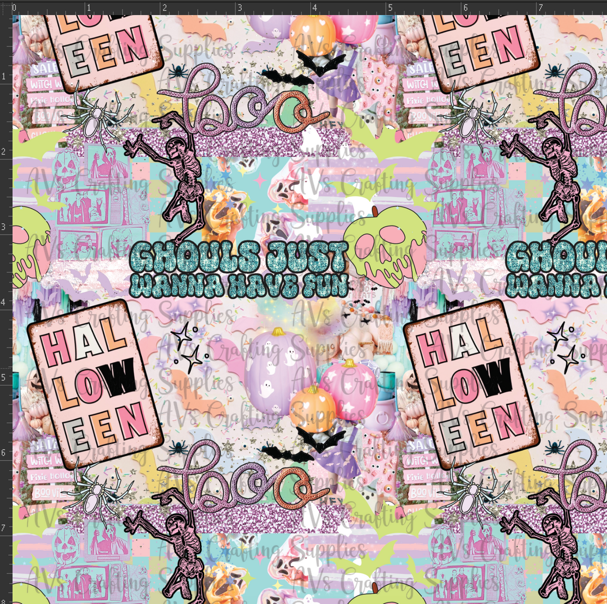 Ghouls Just Wanna Have Fun Collage Print