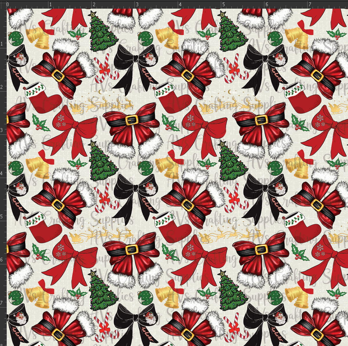 Santa Bows Print