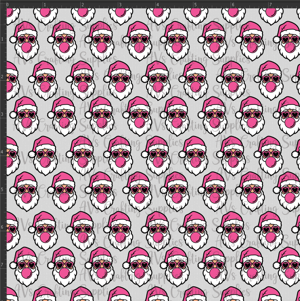 Bubblegum Santa Print