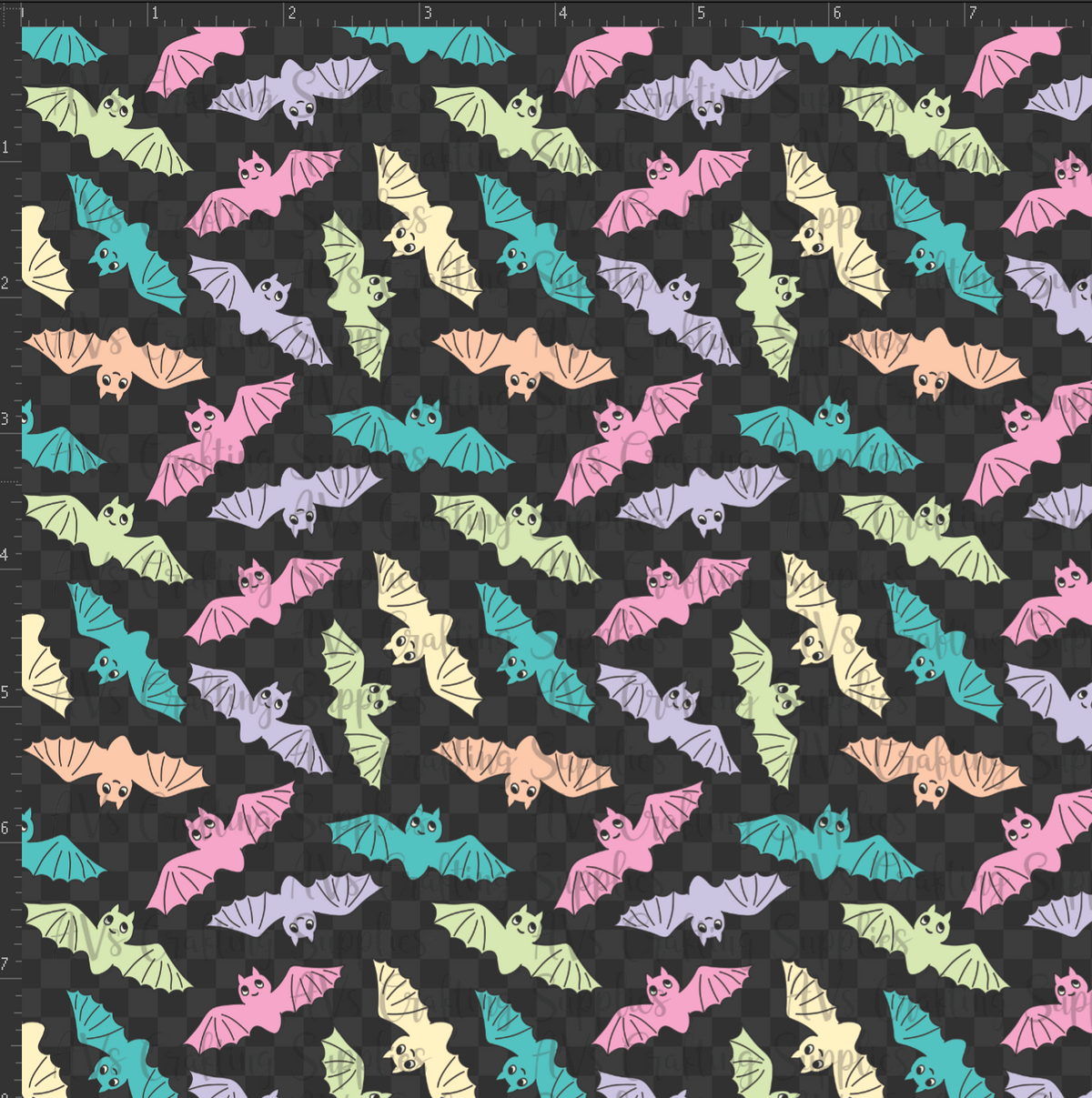 Pastel Bats Print