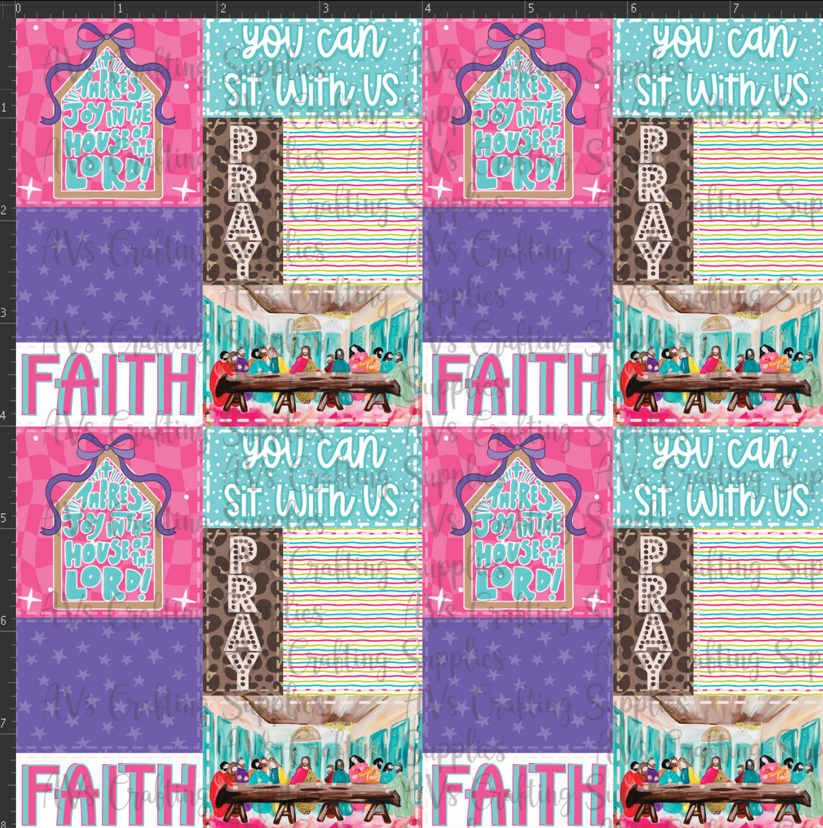 You Can Sit With Us Patchwork Print