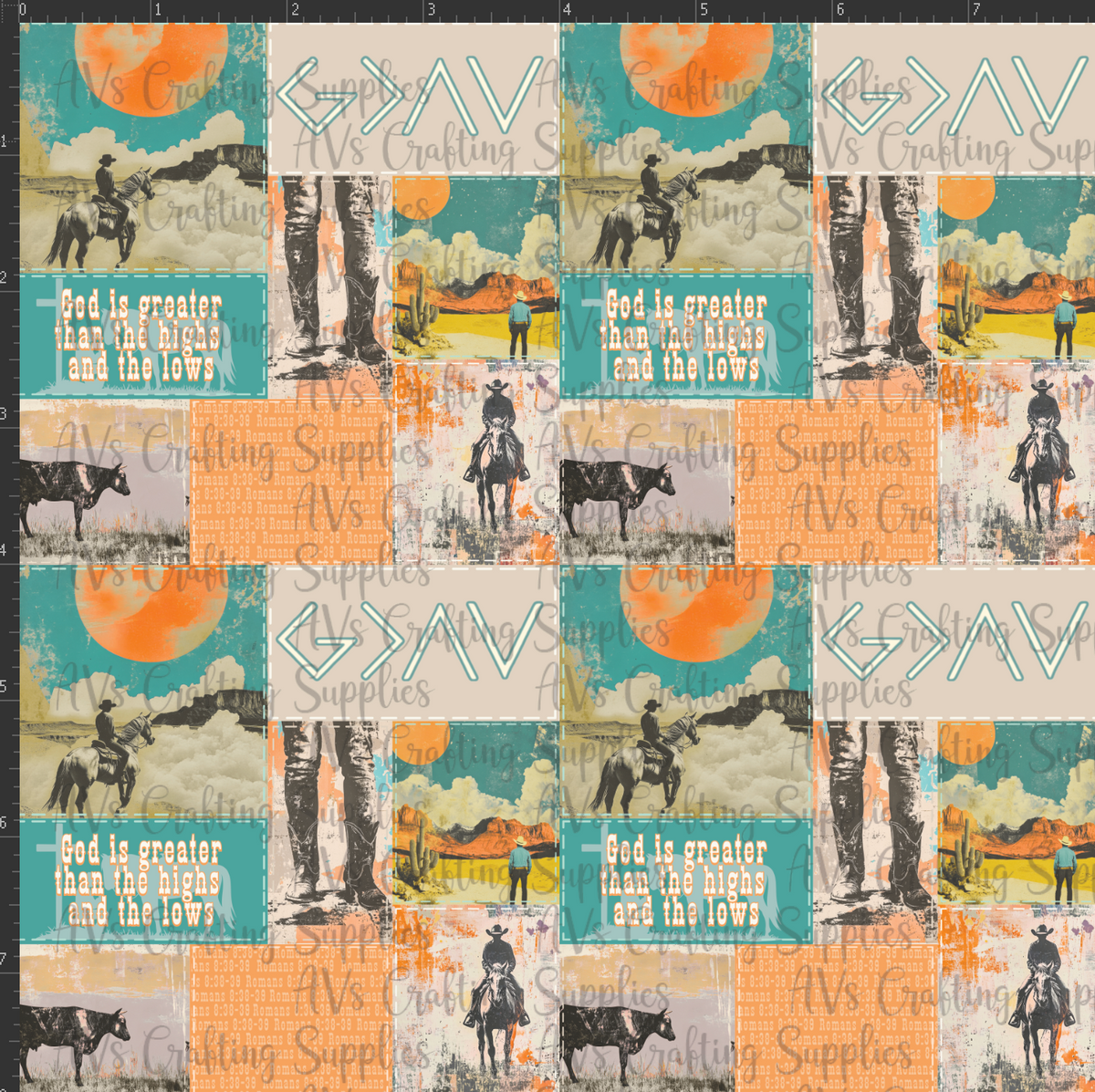 God Western Highs and Lows Print