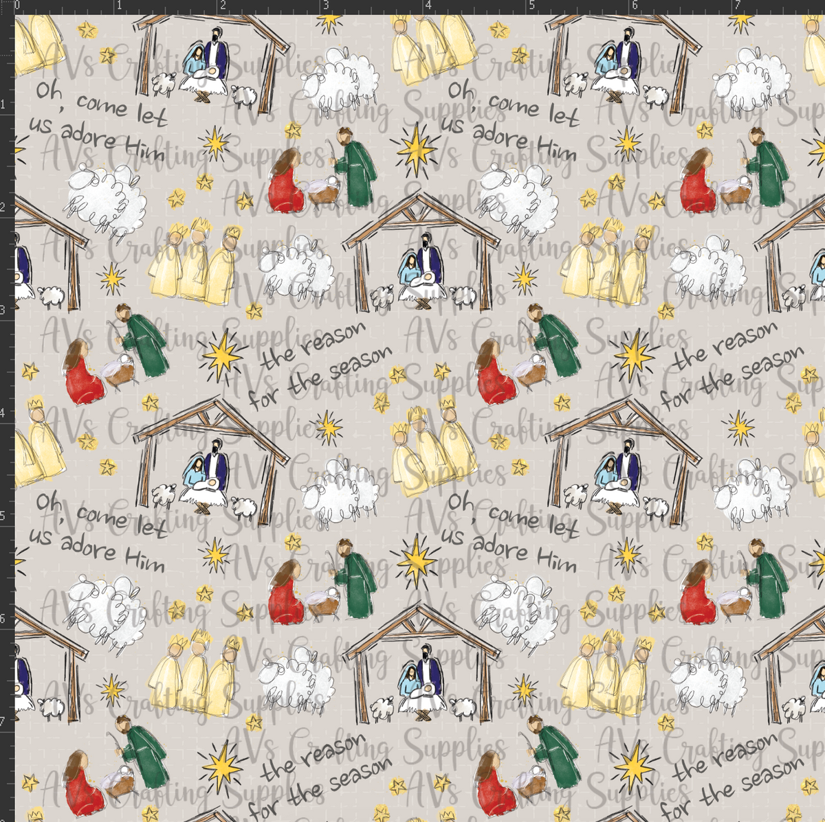 Sketch Nativity Print