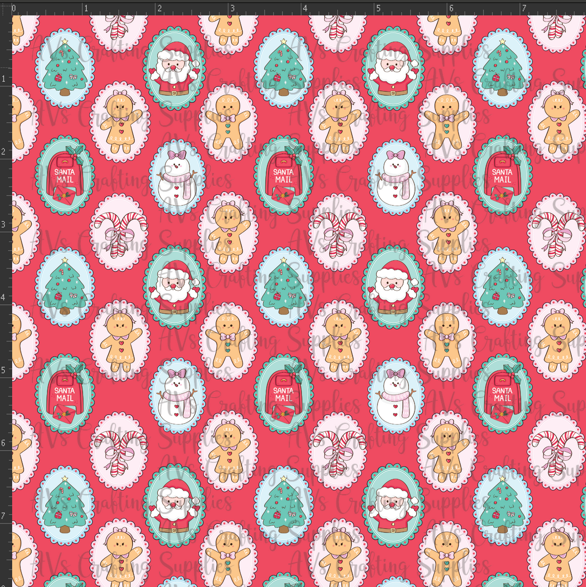 Girly Christmas Portraits Print
