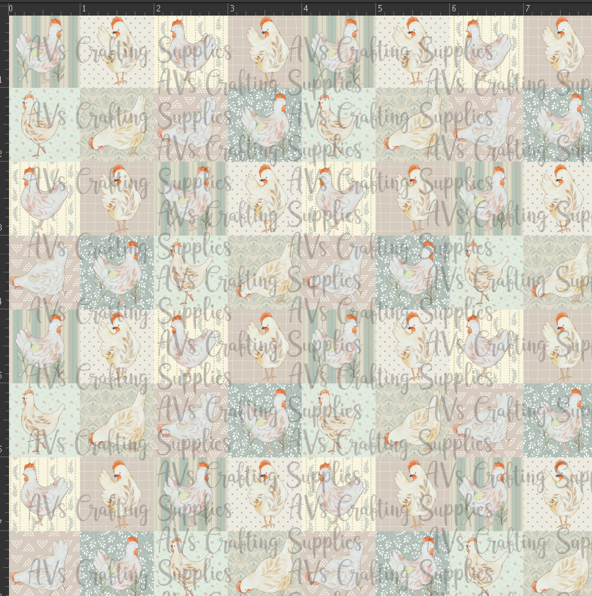 Chicken Quilt Print