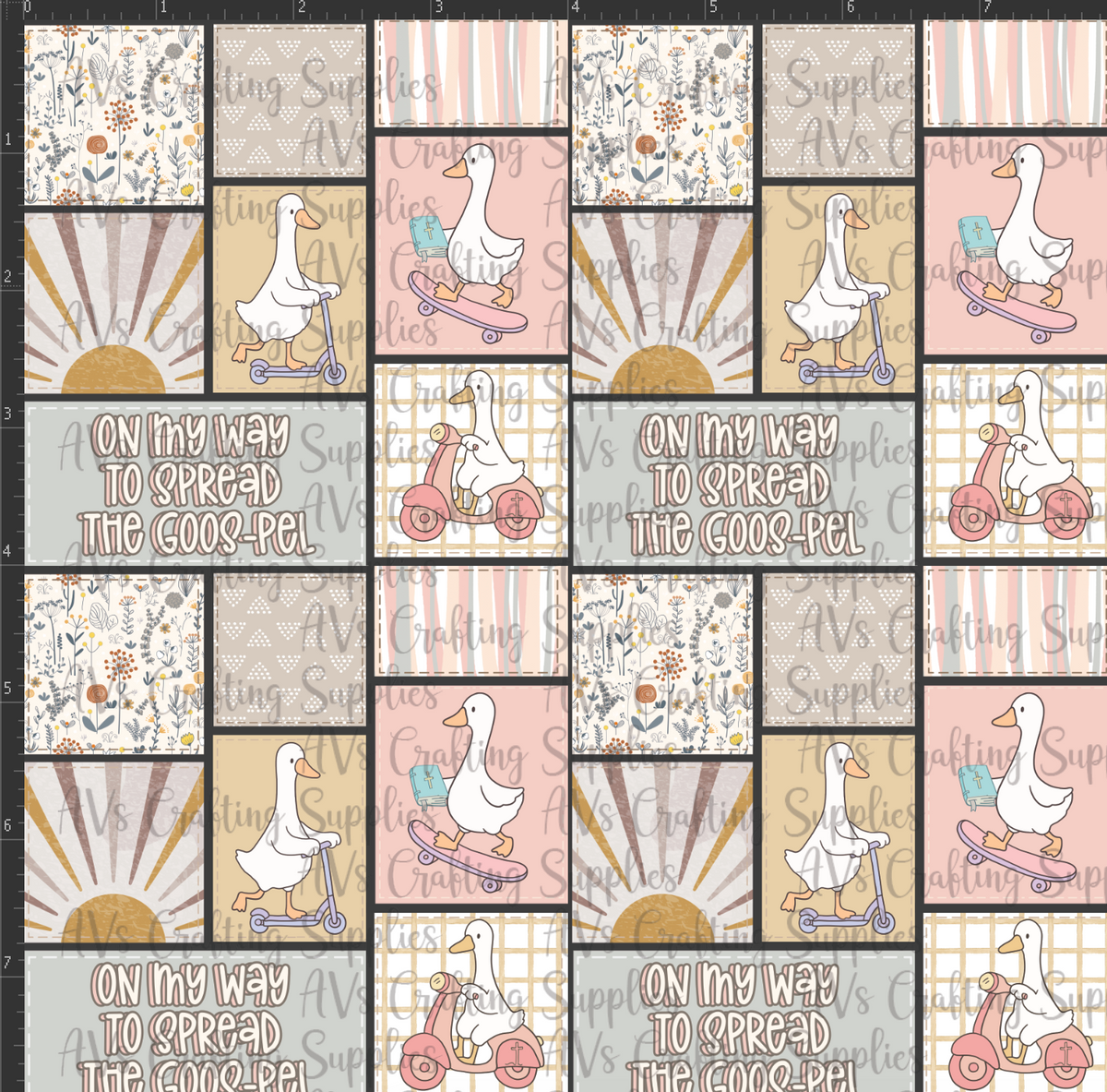 Spread the Goos-pel Patchwork Print