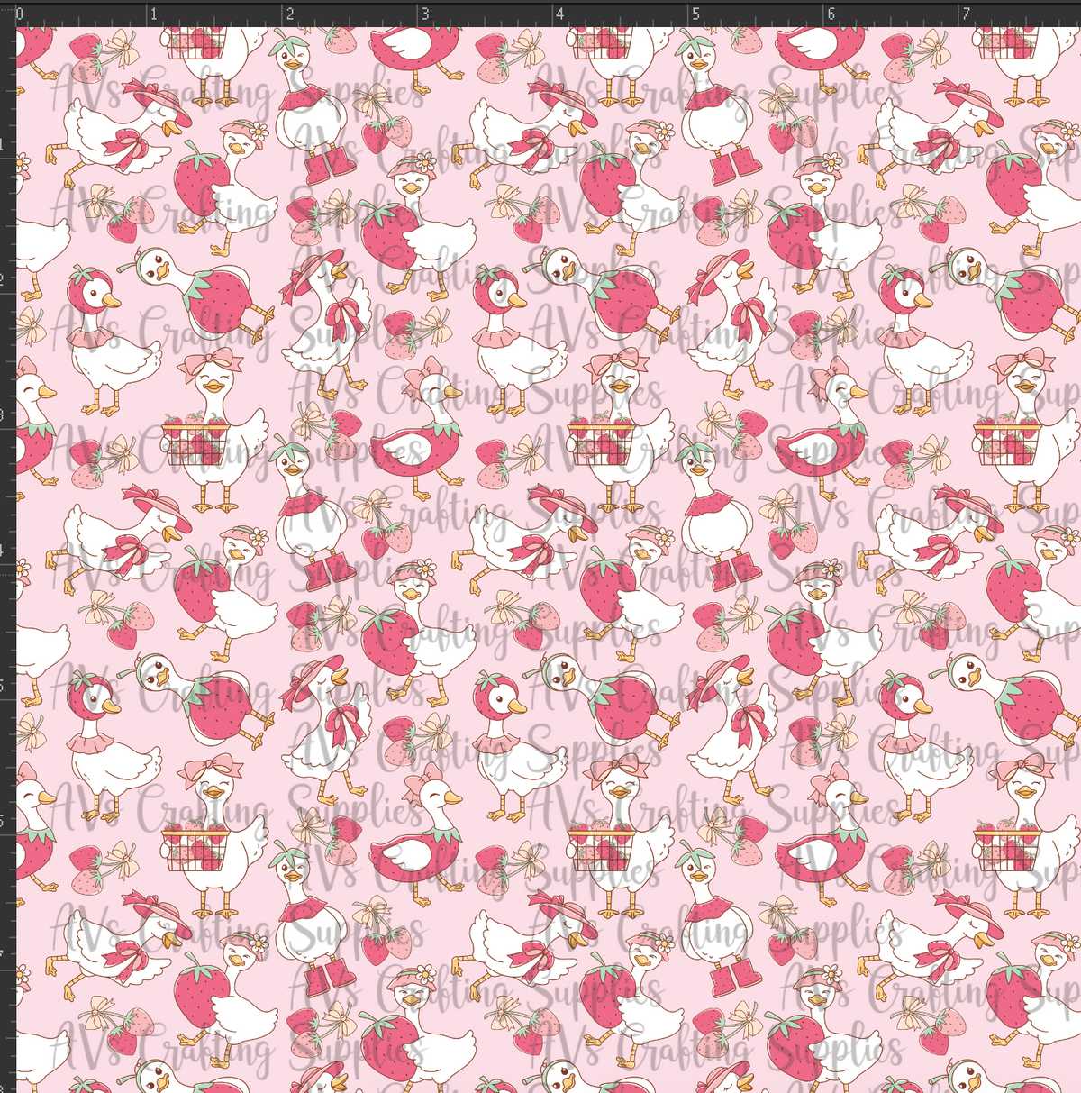 Strawberry Goose Print