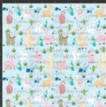 Llamas and Cacti Print