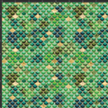 Green Mermaid Scales Print