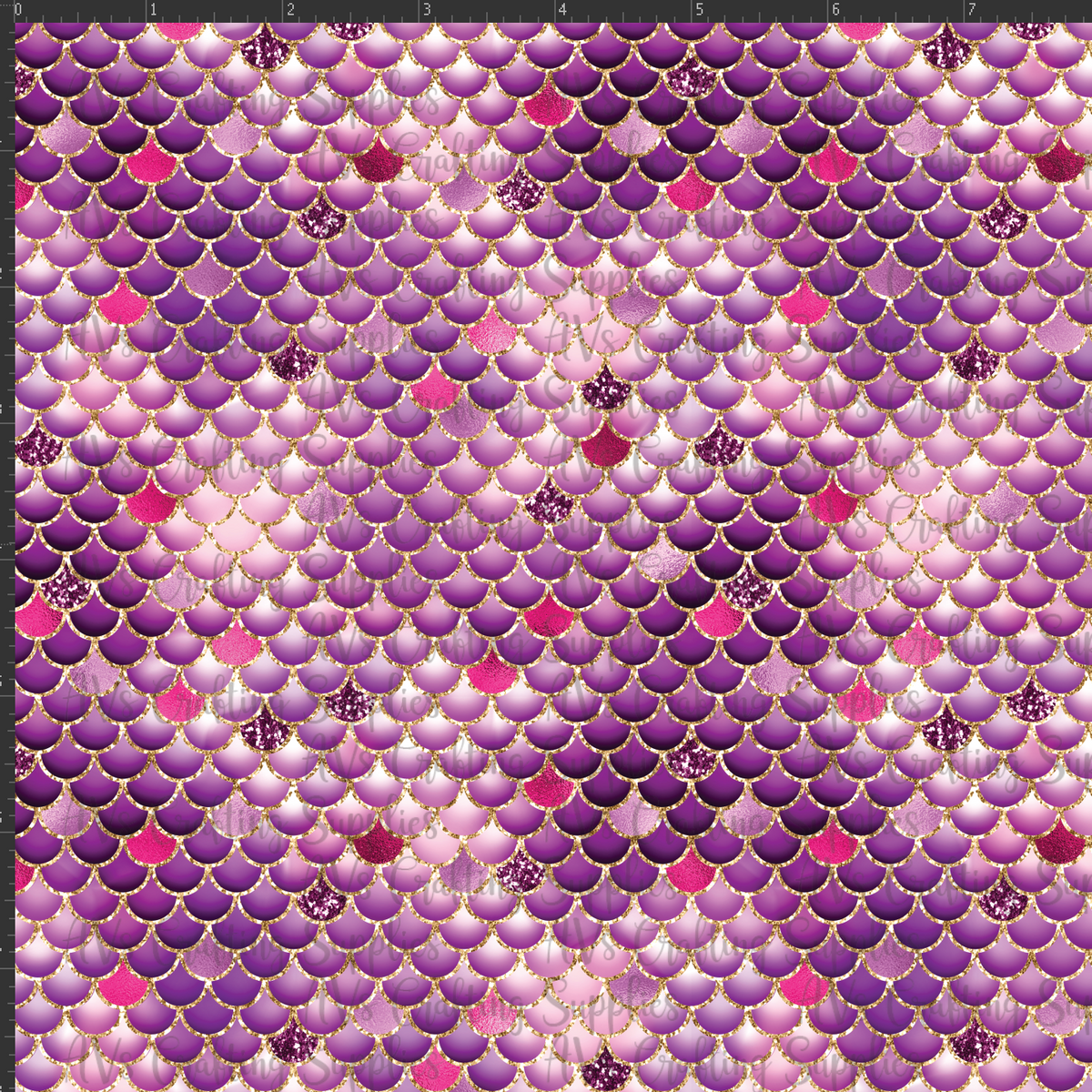 Pink Mermaid Scales Print