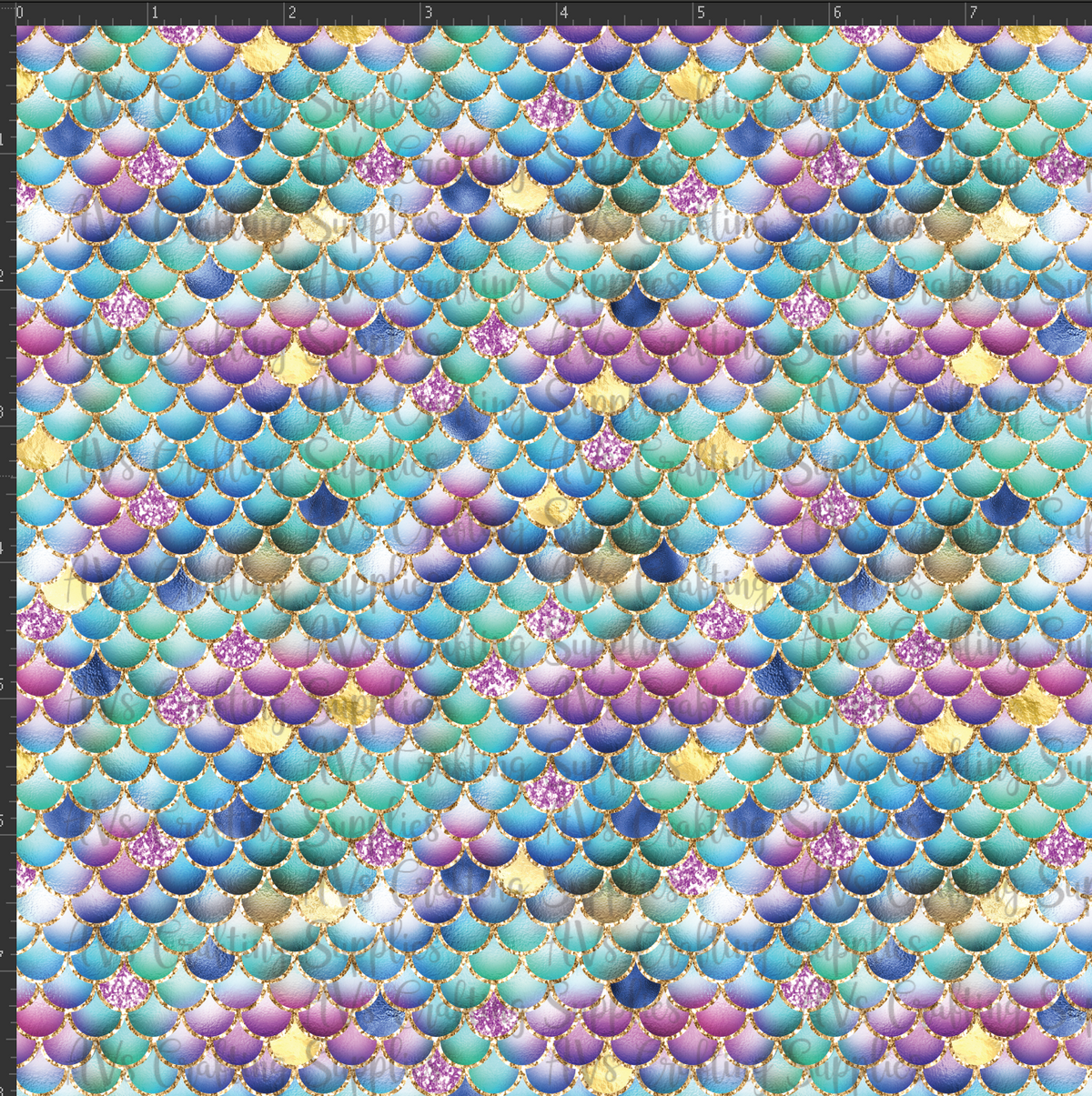 Rainbow Mermaid Scales Print