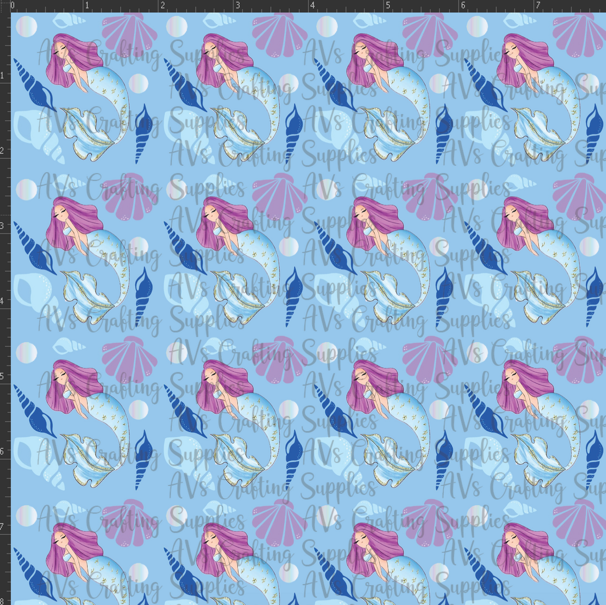 Mermaids and Shells Print