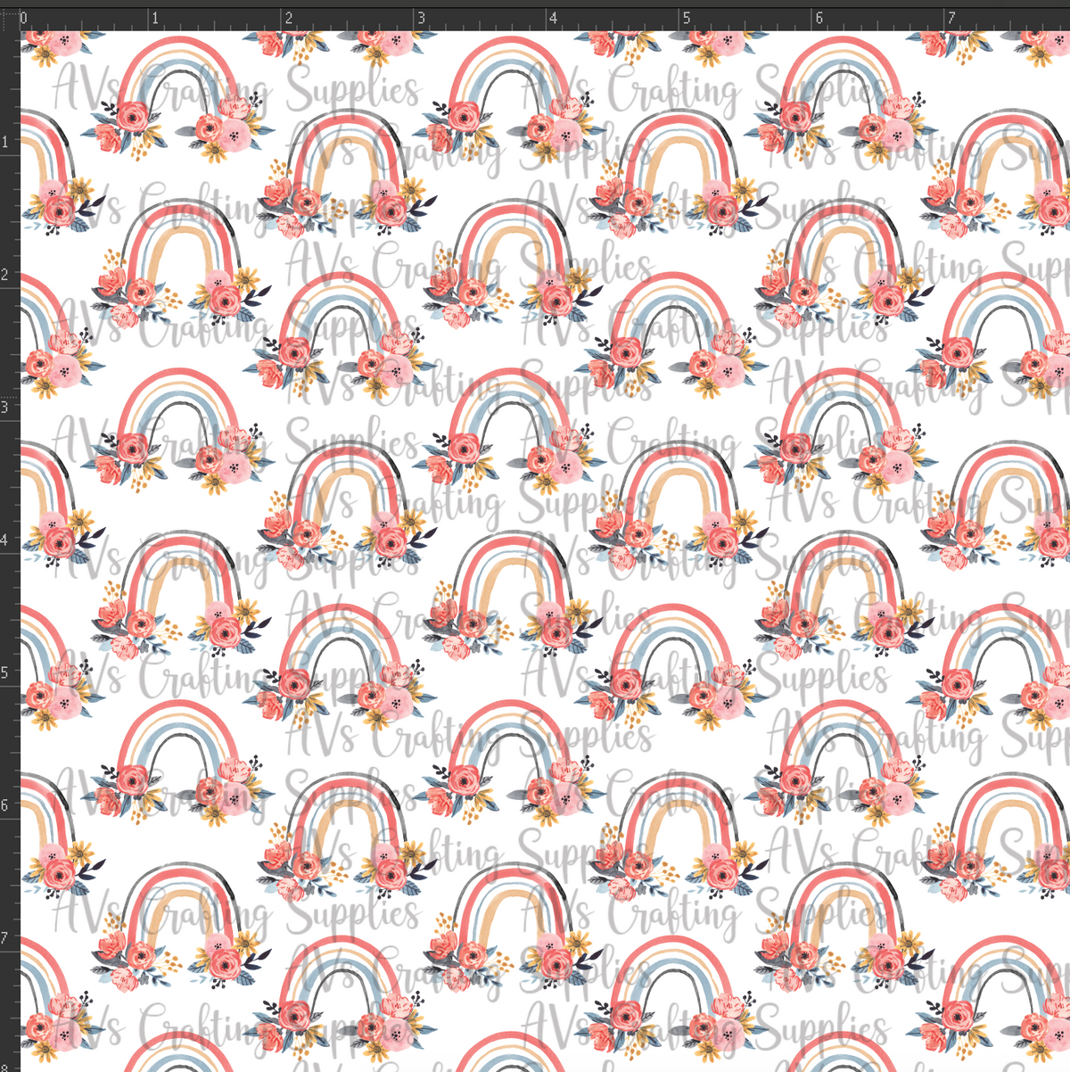 Floral Rainbows Print