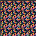 Rainbow Floral Moon Print
