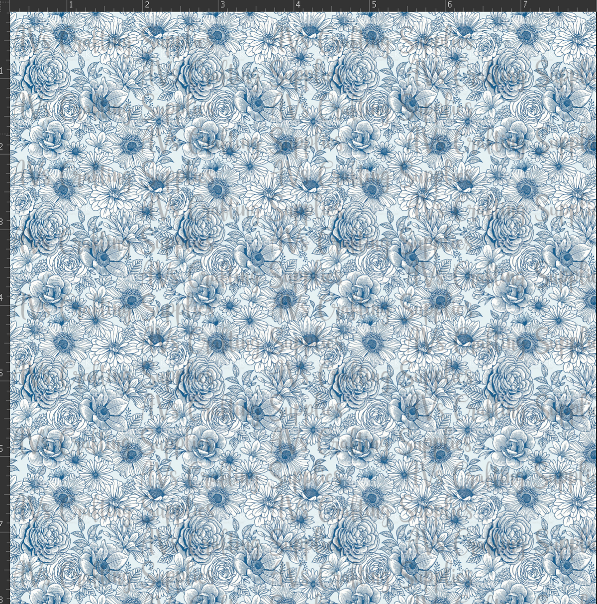 Blue Floral Print