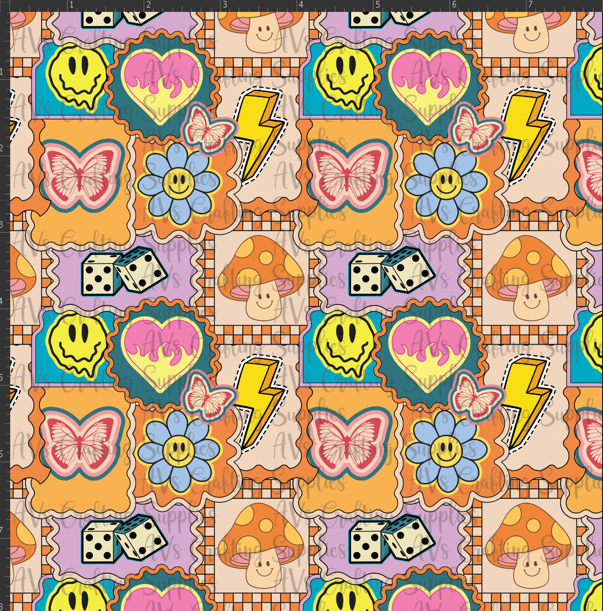 Groovy Patchwork Print