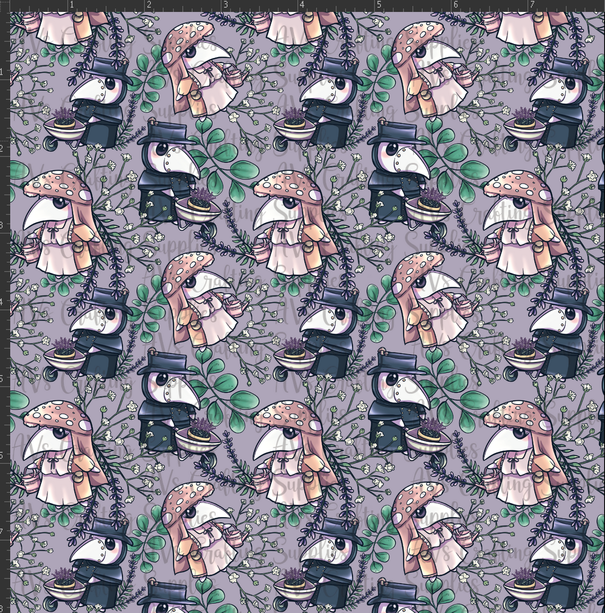 Mushroom Plague Doctor Print
