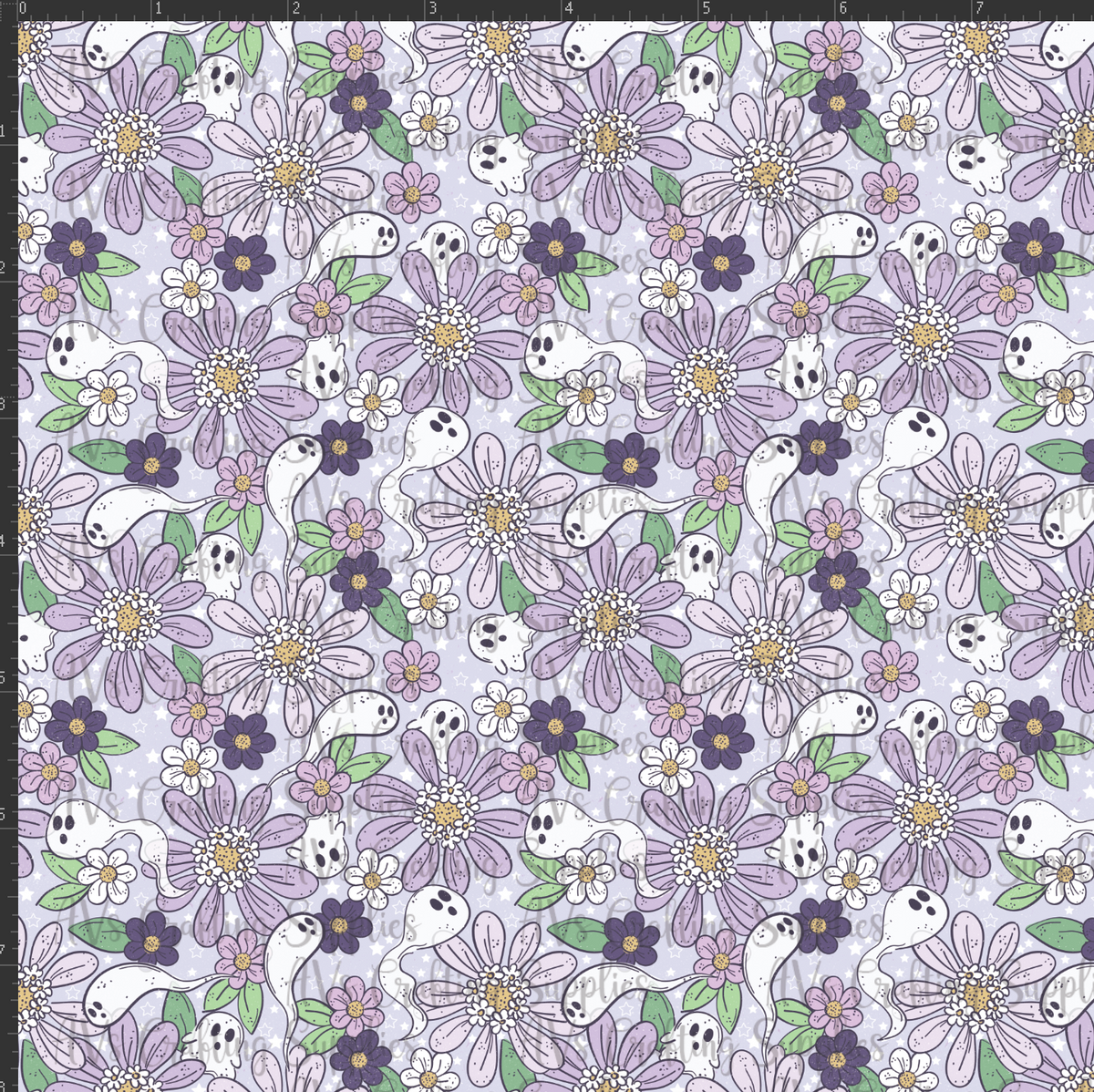 Flowers and Ghosts Print