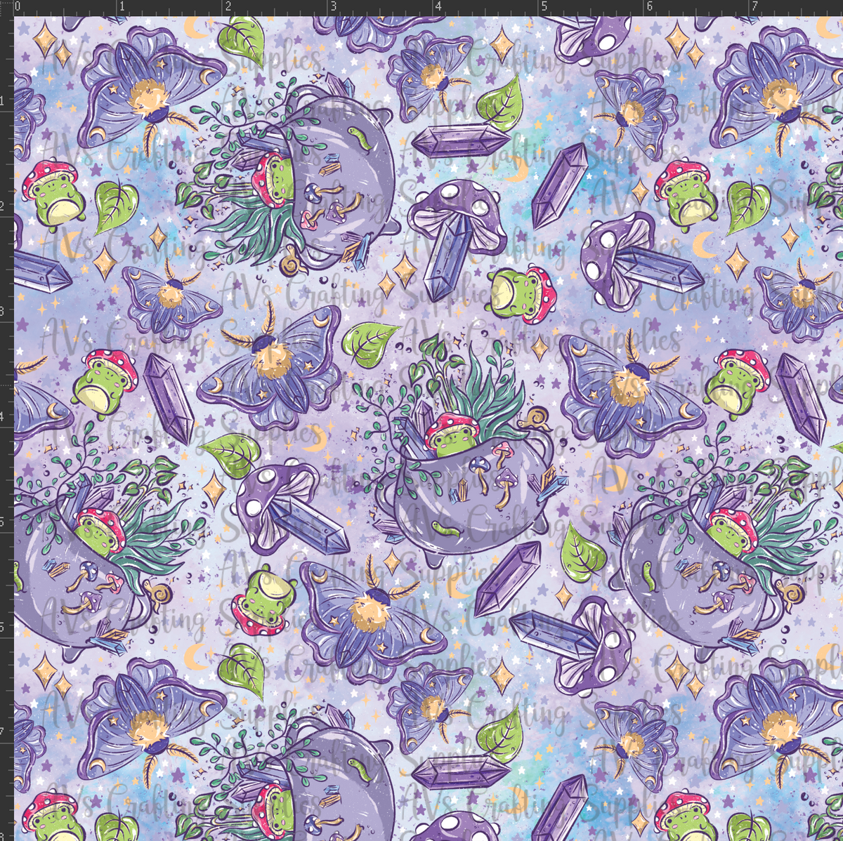 Frogs and Mushrooms Print