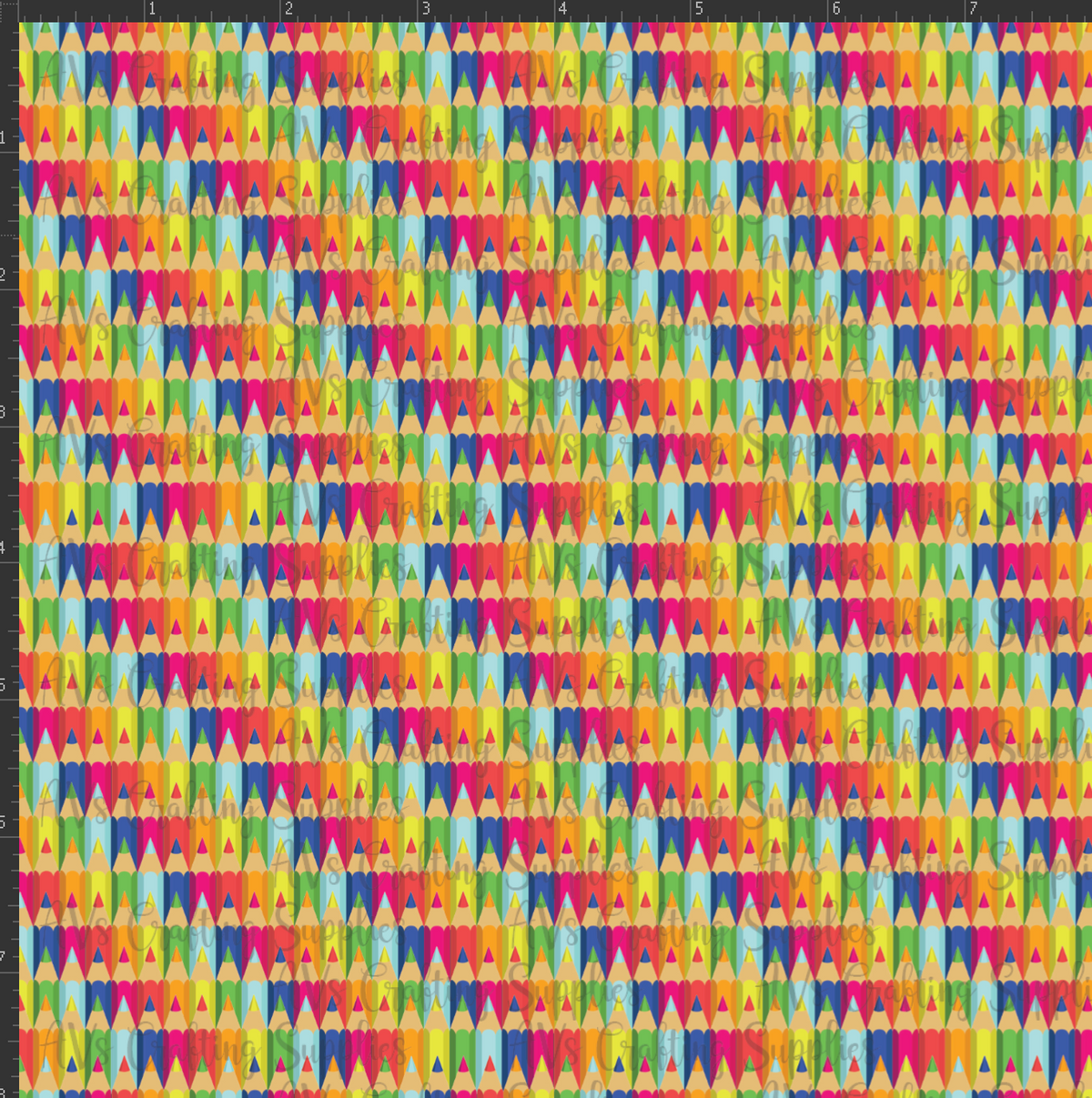 Rainbow Pencils Print