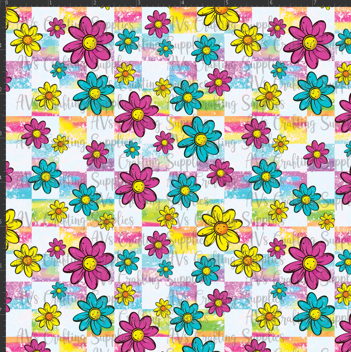 Neon Daisies Print