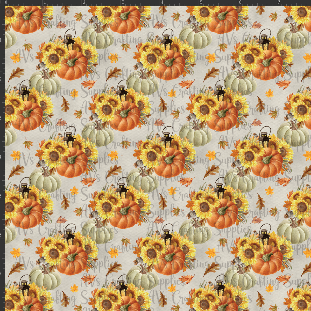 Pumpkins and Sunflowers Print