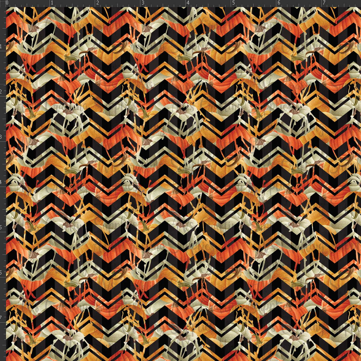 Chevron Pumpkins Print