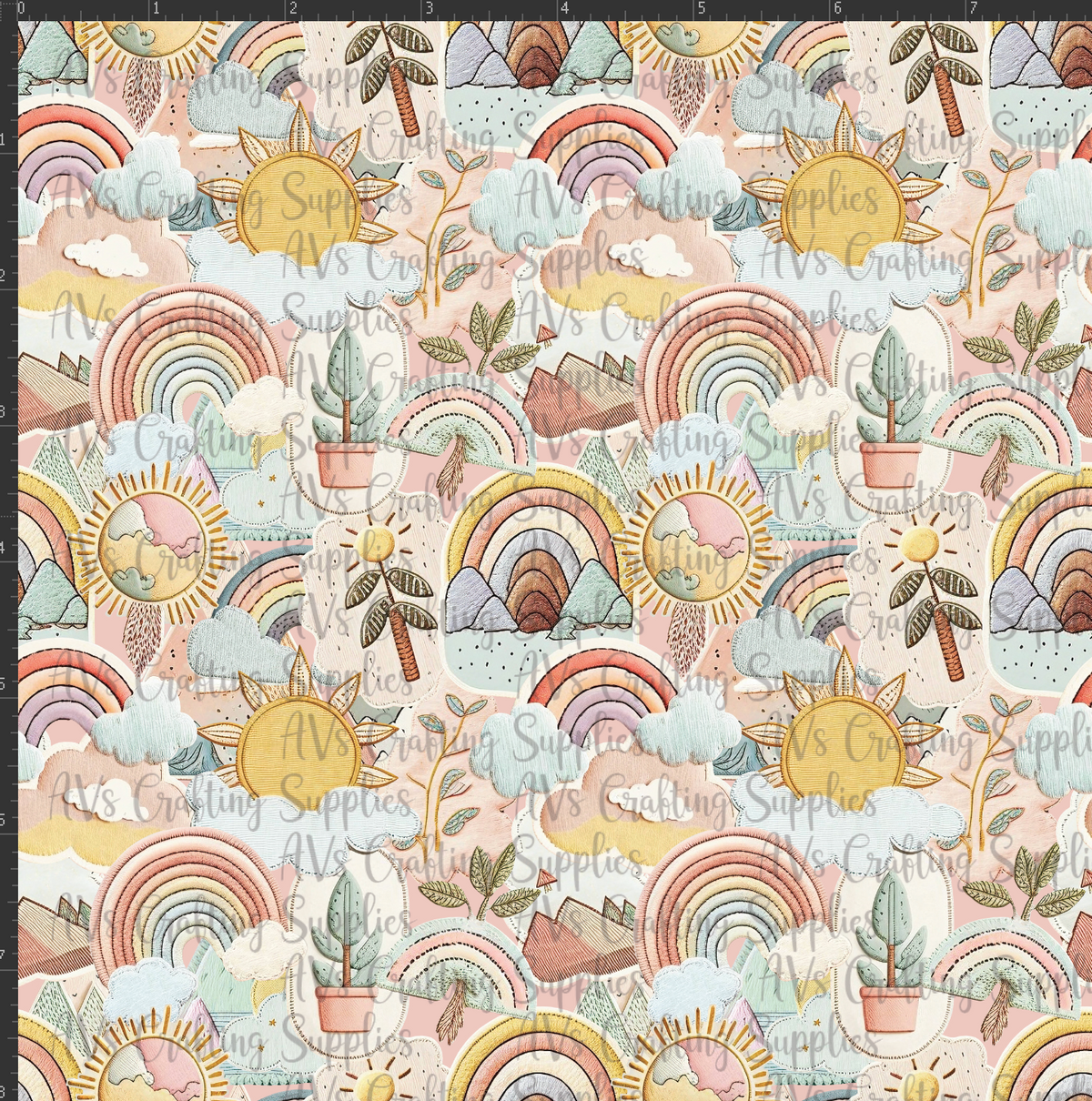 Embroidered Girly Collage Print